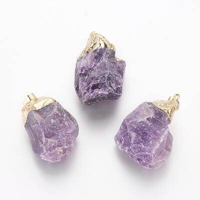 Natural Amethyst Pendants