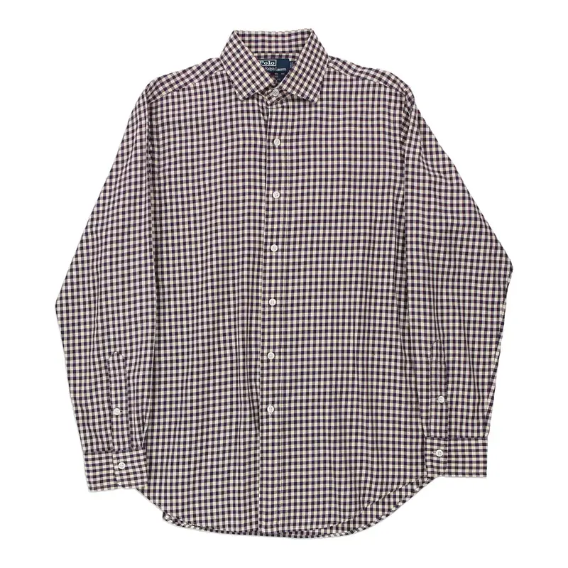Regent Ralph Lauren Checked Shirt - Medium Purple Cotton