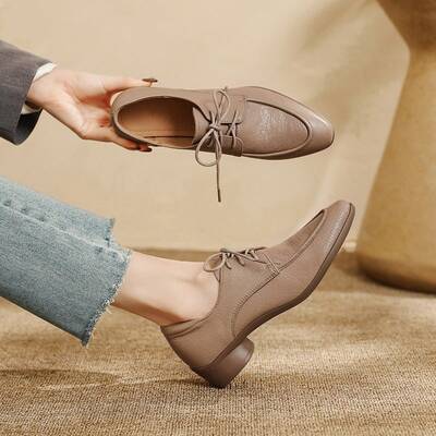 CHIKO Baylee Round Toe Block Heels Oxfords Shoes