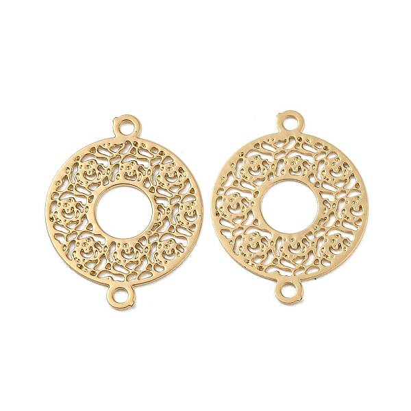 Rack Plating Brass Hollow Out Connector Charms