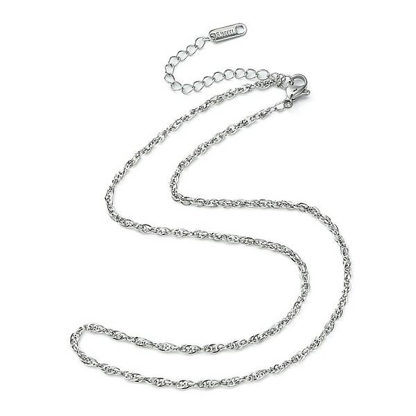 304 Stainless Steel Rope Chain Necklace for Men Women
