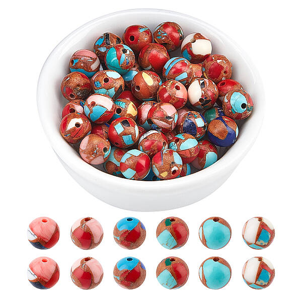 Synthetic Shoushan Stone Beads Strands