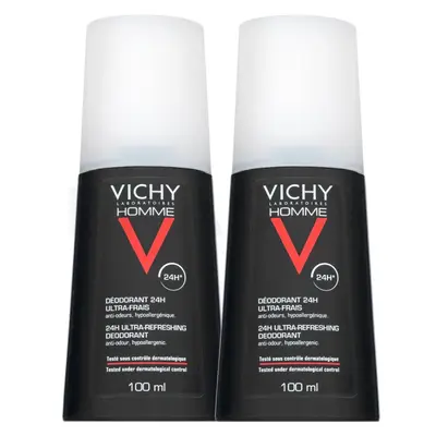 Vichy Homme Deodorante Ultra-Rinfrescante 24H 2 x 100 ml
