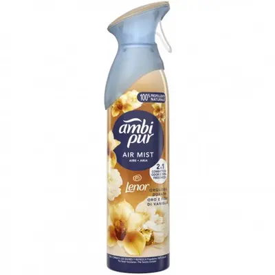 Ambi Pur Air Effect Deodorant 2In1 Spray Gold And Vanilla Flowers 185 Ml