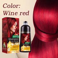 TOAE Hair Dye Shampoo instant +99.9%Coverage -Herbal ingredients Black &Brown-Wine red Quick hair dye Plantextracts Long Last...