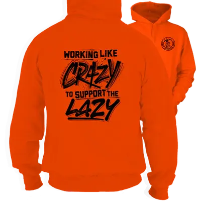Crazy - Safety Orange Hi-Vis Hoodie