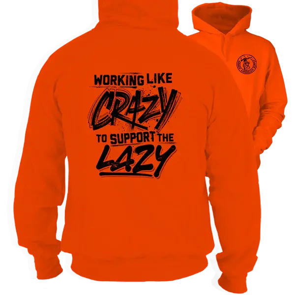 Crazy - Safety Orange Hi-Vis Hoodie