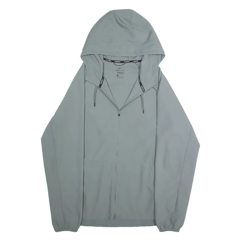 NIKE Mens Jacket Grey Hooded L