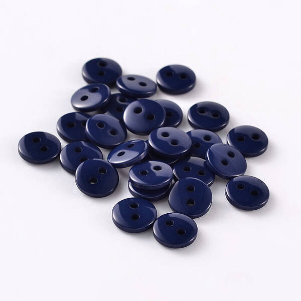2-Hole Flat Round Resin Sewing Buttons for Costume Design