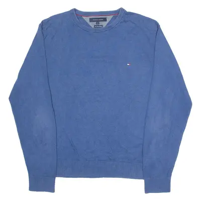 TOMMY HILFIGER Mens Jumper Blue Tight Knit XL