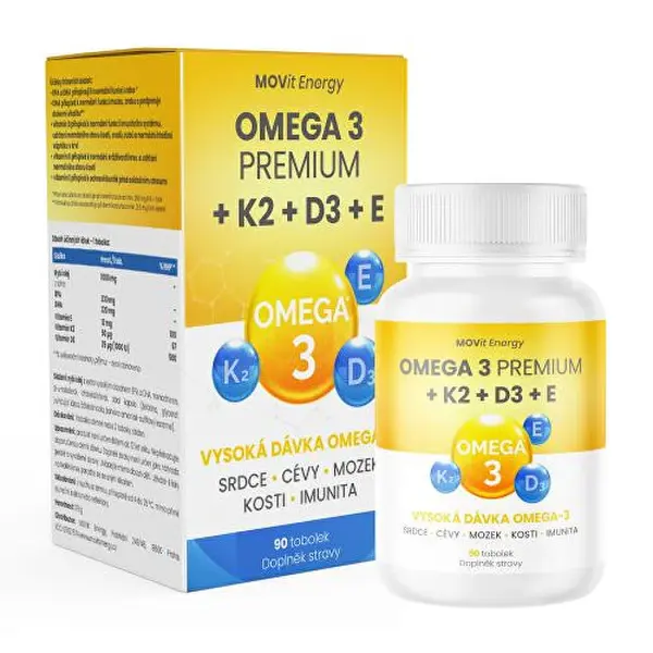 Movit Energy Omega 3 Premium + K2 + D3 + E, 90 Capsule