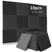 Soundproof Wall Panels, 1 Set Self Adhesive Soundproofing Foam Wall Panels, Home Decor Supplies for Home Studio, Fluted Stri...