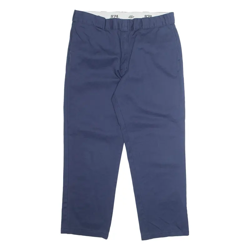 DICKIES Chino 874 Mens Trousers Blue Regular Straight W38 L30