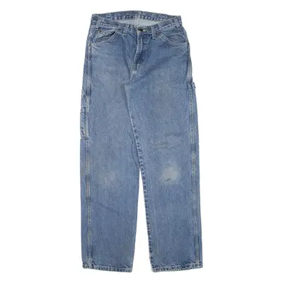 DICKIES Carpenter Workwear Mens Jeans Blue Relaxed Straight W31 L32