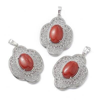 Natural Red Jasper Pendants
