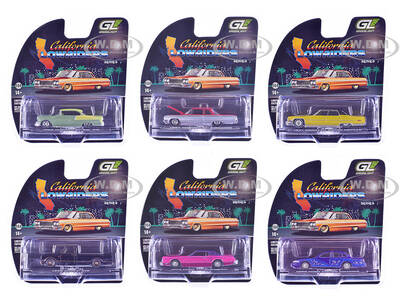 California Lowriders Series 7 Set of 6 pieces 1/64 Diecast Model Cars by Greenlight