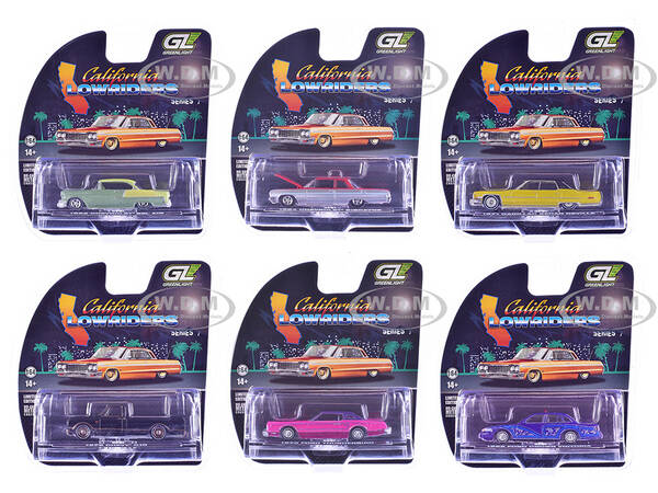 California Lowriders Series 7 Set of 6 pieces 1/64 Diecast Model Cars by Greenlight