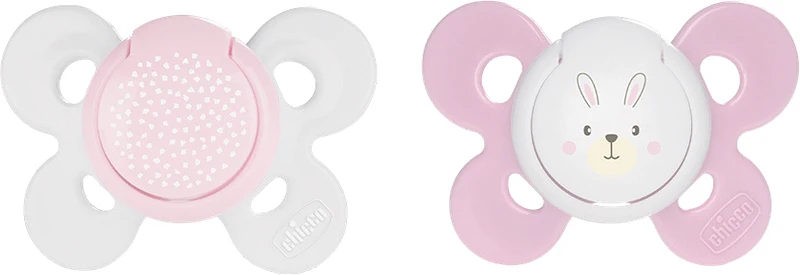 Chicco Physio Comfort 0-6m Pacifier Girl-Dots/Rabbit 2 pcs