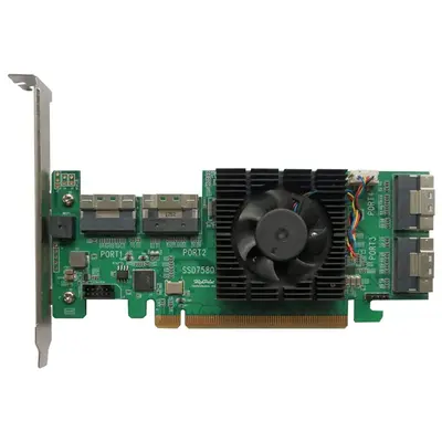 ROCKET-1580 HighPoint Rocket 1580 8-Port PCI Express 4.0 x16 NVMe U.2 Host Bus Adapter