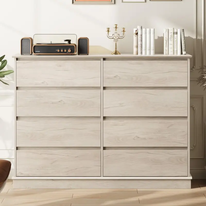 Garvee 8 Drawer Dressers for Bedroom, Chest of Drawers with Deep Drawers, Large Double Dresser for Closet with Wide Top, Hori...