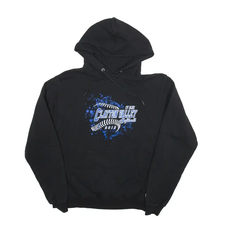 CHAMPION Clayton Valley Softball USA Hoodie Black Pullover Mens S