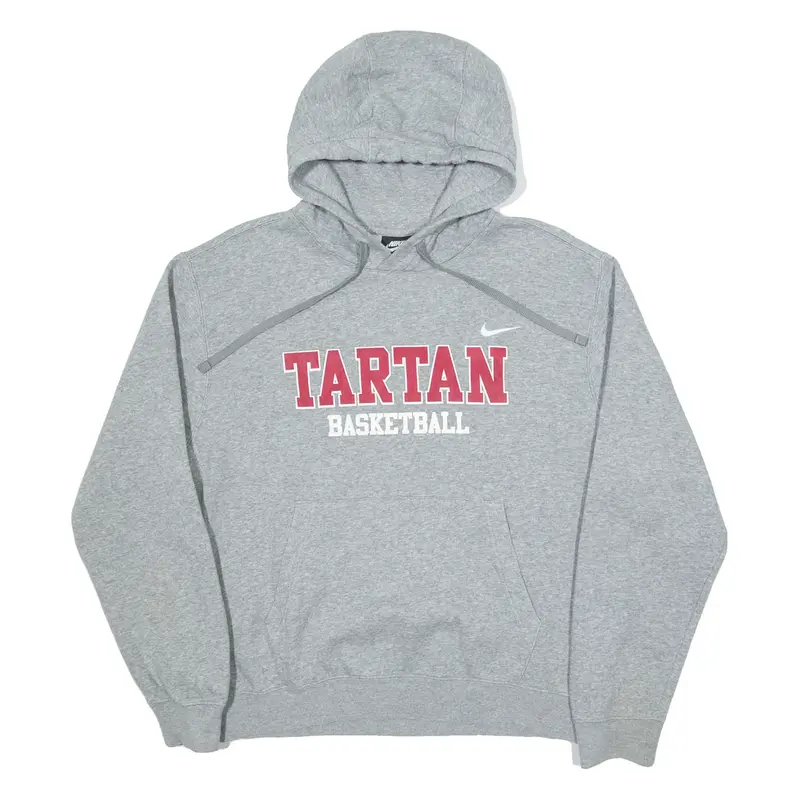 NIKE Tartan Basketball Mens Grey Hoodie USA M