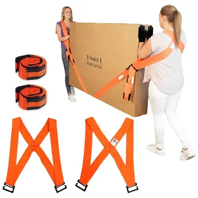 Shoulder Strap, Moving Strap Set for Lifting & Moving Furniture Appliances, Carrying Strap Moving Belt, Supports Up to 500lb,...