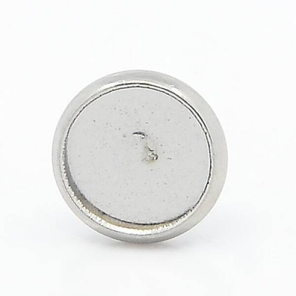 Tarnish Resistant 304 Stainless Steel Flat Round Stud Earring Settings