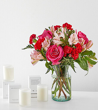 At First Sight Bouquet and Candle Set
