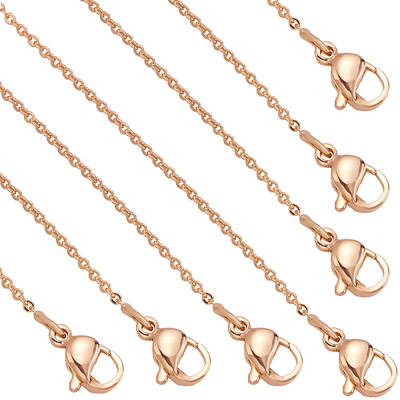 10Pcs Brass Cable Chain Necklaces Set