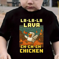 Youth Vintage Lava Chicken Shirt Design, Funny Steve's Lava Chicken Game Character Png, Funny Gamer, Funny Riding Chicken Tee...