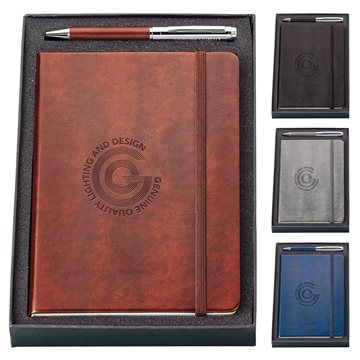 18 Customized Fabrizio Pen & Journal Notebook Gift Set - Brass & ...