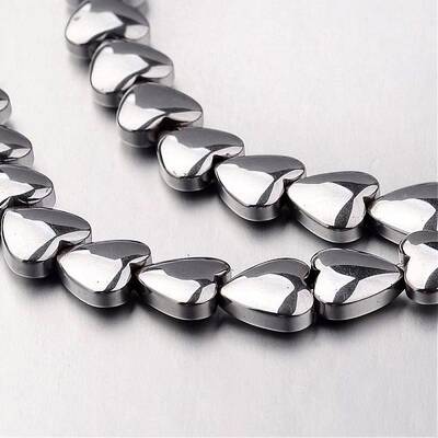 Electroplate Non-magnetic Synthetic Hematite Bead Strands