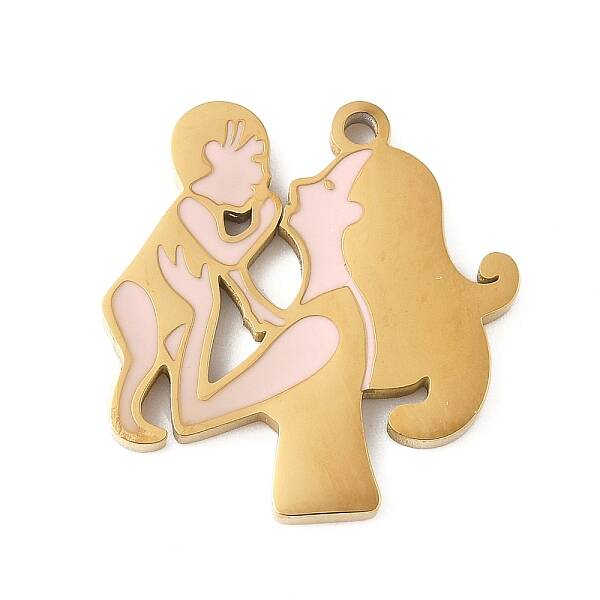 Mother's Day Mother's Day 304 Stainless Steel Enamel Pendants