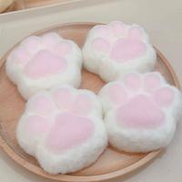 【2025 New】MOBECK 1pcs Fluffy Squishy Cat Paw Squishy Toys, 2.76 inch Big Cute Kawaii fufu Squishies, Sticky Taba Squishy ...