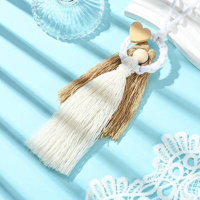 Handmade Macrame Cotton Angel Hanging Ornaments