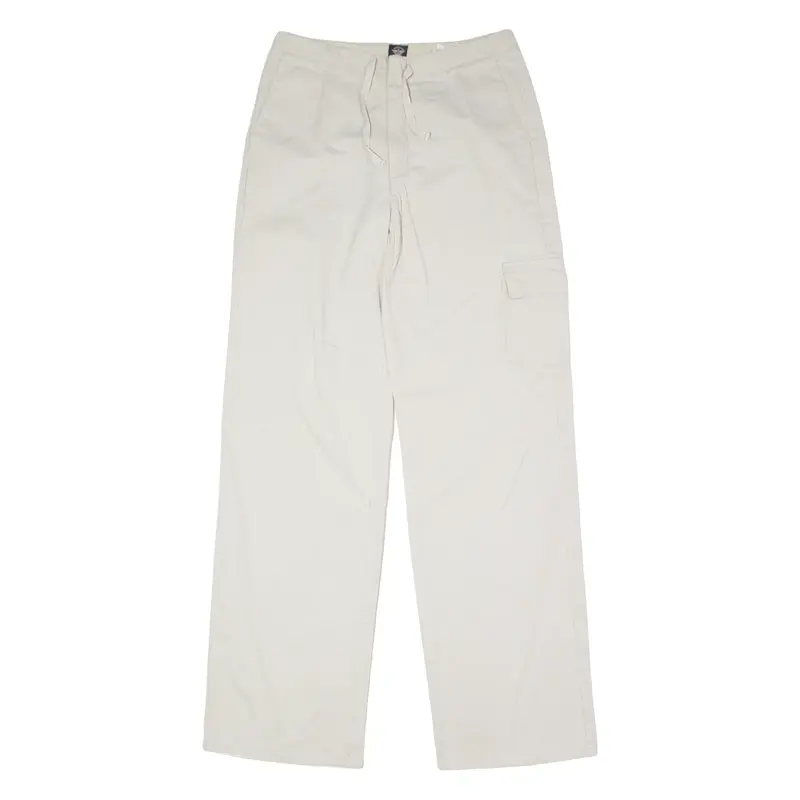 DOCKERS Cargo Khakis Womens Twill Trousers Grey Regular Wide-Leg W30 L32