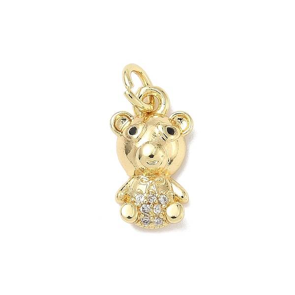 Brass Micro Pave Cubic Zirconia Pendants