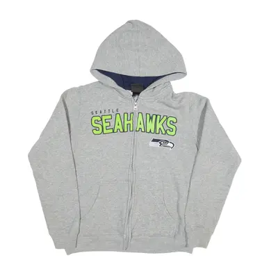 NFL Seattle Seahawks USA Hoodie Grey Full Zip Boys L
