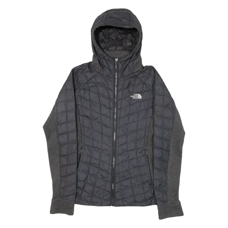 THE NORTH FACE Partially Quilted Womens Jacket Black Nylon Hooded S