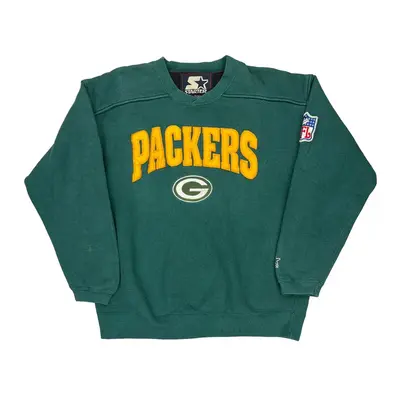 Green Bay Packers Starter Nfl Sweatshirt - Large Green Cotton Blend