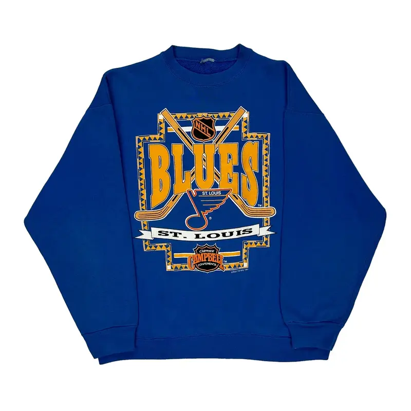 St. Louis Blues Delta Nhl Sweatshirt - Large Blue Cotton