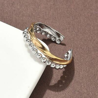304 Stainless Steel Double Color Cuff Rings