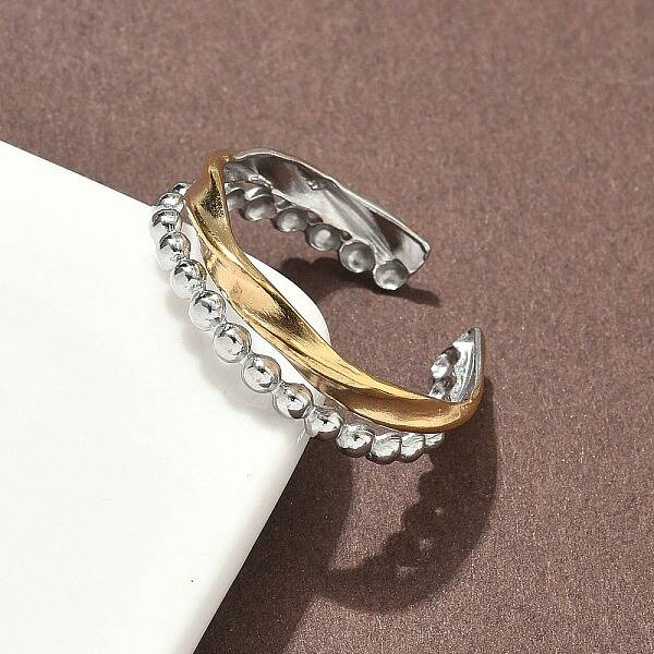 304 Stainless Steel Double Color Cuff Rings