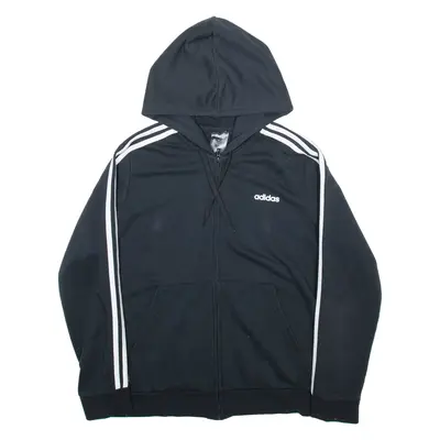 ADIDAS Boys Black Hoodie Full Zip XL