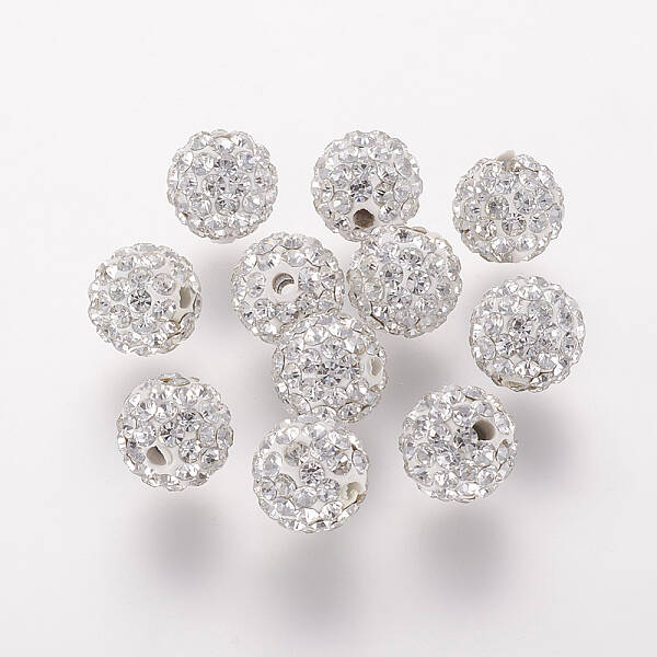 Polymer Clay Rhinestone Beads