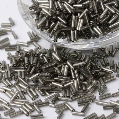 Silver Lined Glass Bugle Beads