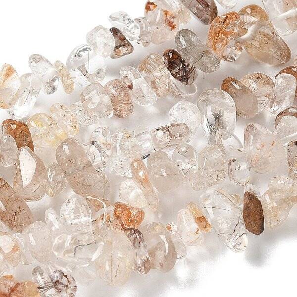 Natural Rutilated Quartz Beads Strands