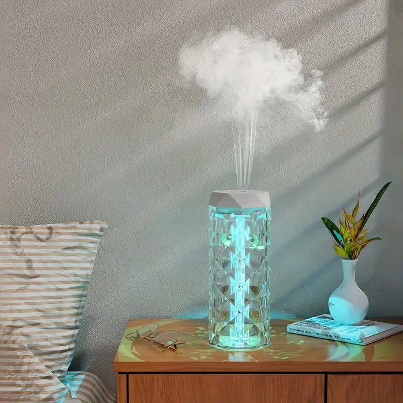 1000ML Large Capacity Air Humidifier, USB Powered Aroma Diffuser with Night Light, Silent Operation Desktop Air Humidifier fo...