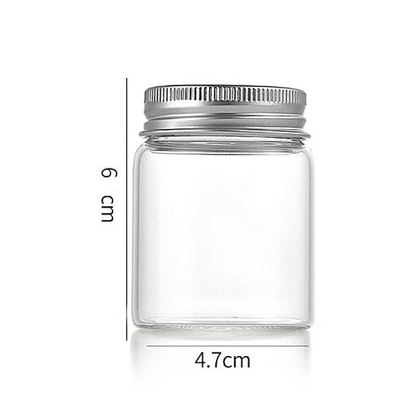 Column Glass Screw Top Bead Storage Tubes